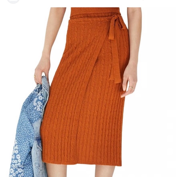 Current Air Dresses & Skirts - Current AIR Los Angeles ribbed knit wrap skirt